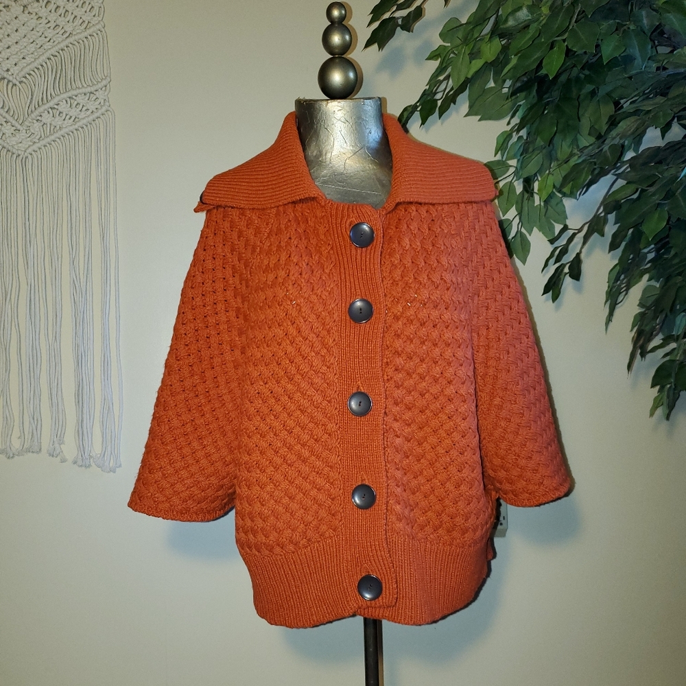 Apt.9 Burnt Orange Sweater/ Cape